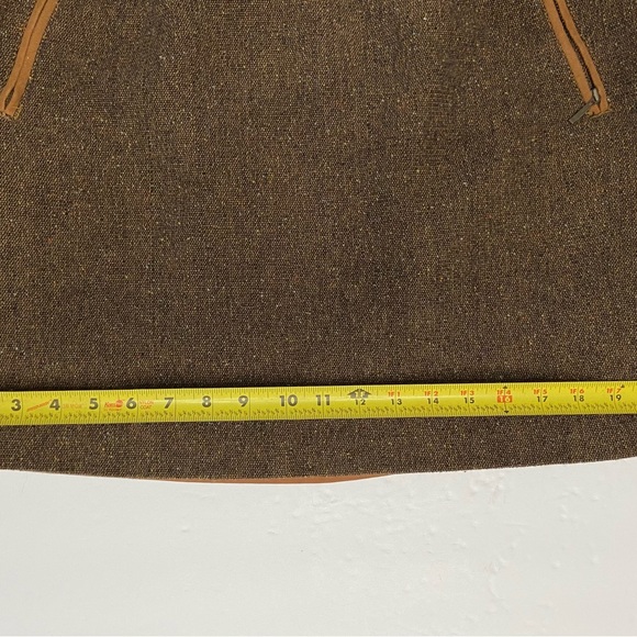 BOB TIMBERLAKE-Wool blend skirt Brown Speckled boho zip pockets Lagenlook Sz 12 - Picture 16 of 16